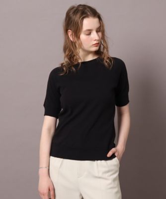 ＜三越伊勢丹/公式＞ DRESSTERIOR (Women)/ドレステリア フライス半袖カットソー クロ919 トップス【三越伊勢丹/公式】