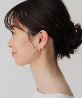 Ｋ１０ウェーブプレート　フープピアス（２００１８７７５７３）