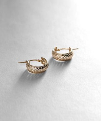 ＜COCOSHNIK (Women)＞Ｋ１０メッシュ　フープピアス（２００１８７７８０４）