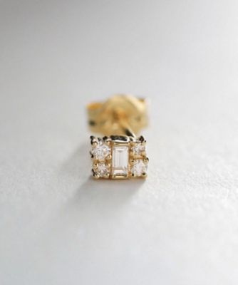 Ｋ１８ダイヤモンド　バゲットカットオルタネイト　スタッドピアス（２００１８８２５８７）