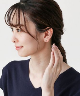 K18ダイヤモンド 爪留め スタッドピアス