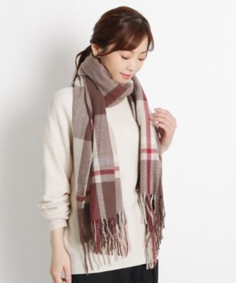 カシミヤタッチボタン付き２ｗａｙチェックストール ２００１８８４３８８ 三越伊勢丹オンラインストア 公式