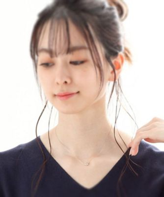 Ｋ１８ダイヤモンド　ランダムクラスター７石　ネックレス（２００１９０４４２５）