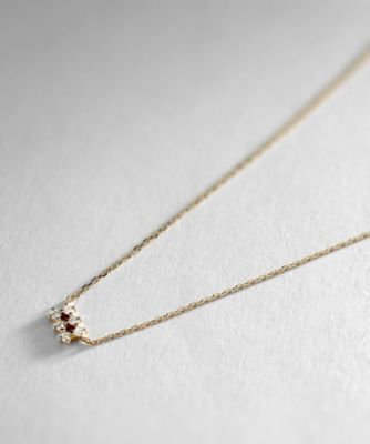 ＜COCOSHNIK (Women)＞Ｋ１０ダイヤモンド　透かしレクタングル　ネックレス（２００１９０４４７９）