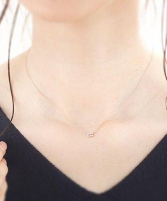 Ｋ１０ダイヤモンド　透かしレクタングル　ネックレス（２００１９０４４７９）