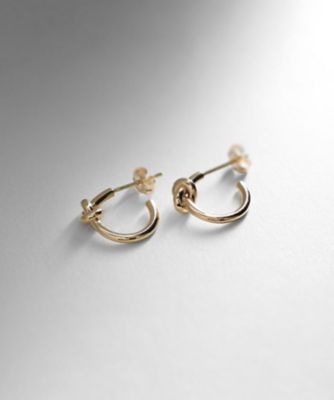 ＜COCOSHNIK (Women)＞Ｋ１０ノット　フープピアス（２００１９１２２９１）