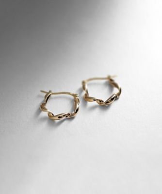＜COCOSHNIK (Women)＞Ｋ１０甲丸ツイスト　フープピアス（２００１９１２３４７）