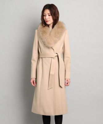 日本製 フォックスファー付チェスターコート ２００１９１８００９ 三越伊勢丹オンラインストア 公式