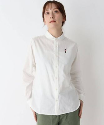 ＜LAURA ASHLEY＞刺繍入りラウンドカラーシャツ（２００１９８９３７３）