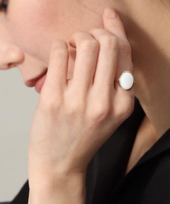 K10 白蝶貝オーバルチャーム K10 白蝶貝オーバルチャーム