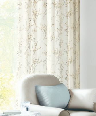 ＜三越伊勢丹/公式＞ LAURA ASHLEY/ローラ アシュレイ プリントカーテン W100×H135cm シロ104 カーテン・ドレープカーテン【三越伊勢丹/公式】