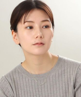 Ｋ１８ダイヤモンド　バゲットカット　アーチネックレス（２００２０３８１８６）