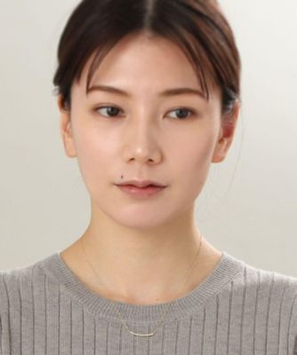 Ｋ１８ダイヤモンド　バゲットカット　アーチネックレス（２００２０３８１８６）