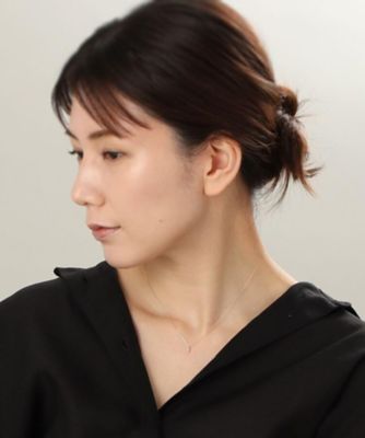 Ｋ１０ダイヤモンド　縦３石ネックレス（２００２０３８３７７）