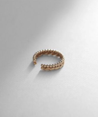 ＜COCOSHNIK (Women)＞Ｋ１０丸玉×縄目　イヤーカフ（２００２０３８５５２）