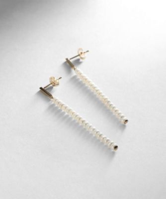 Ｋ１０バロックパール　ストレートライン　スタッドピアス（２００２０５０８３３）