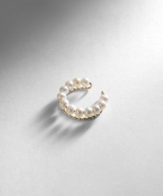 ＜COCOSHNIK (Women)＞Ｋ１０パールカット線　イヤーカフ（２００２０５０８４３）