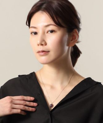 Ｋ１０パープルカルセドニー　オーバルカボション　ネックレス（２００２０５０８６１）