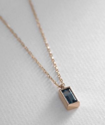Ｋ１０ロンドンブルートパーズ　バゲットカット　ネックレス（２００２０５９２３２）