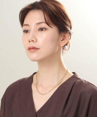 Ｋ１８中空アズキ　ネックレス（２００２０５９２４５）