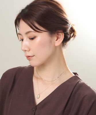 Ｋ１８ダブルフラワークロス　ネックレス（２００２０５９２４６）
