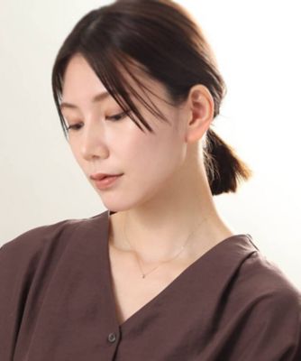 Ｋ１８ダイヤモンド　挟み込みネックレス（２００２０６８０９６）