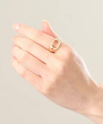 【美品】最終値下げ！！ココシュニック k10 オーバルシェイプリング K10オープンシグネット オーバルリング（リング） | COCOSHNIK