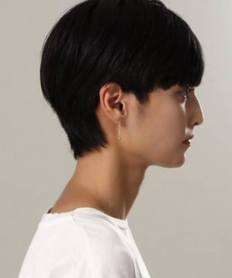 Ｋ１０中空ボール×ＰＣロング　アシンメトリー　スタッドピアス（２００２０７６１６３）