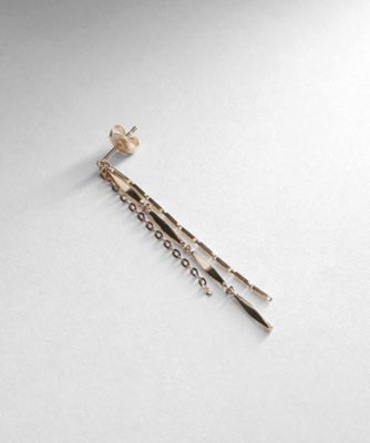 ＜COCOSHNIK (Women)＞Ｋ１０カットチェーンフリンジ　スタッドピアス（片耳用）（２００２０７６１６６）