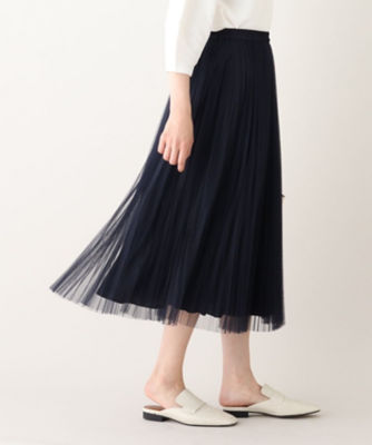 ◇【ハレの日に活躍／NEWカラー追加】リバーシブルチュールスカート  