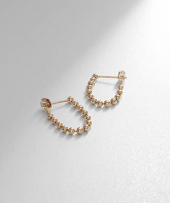 k14　中折　ボールチェーンデザインフープピアス 楽天市場】K18ホワイトゴールド中折れ式ダイヤフープピアス(14mm