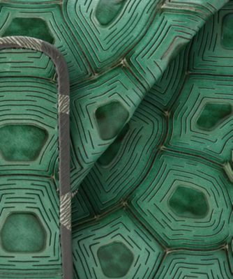 オレボレブラ　ブタや人間刺繍デザイン 緑色 長財布 オレボレブラ ブタや人間刺繍デザイン 緑色 長財布