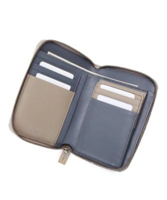 【used美品】ヒロコハヤシ・ダマスコ二つ折り財布 DAMASCO（ダマスコ）ファスナー式二つ折り財布〈Piu