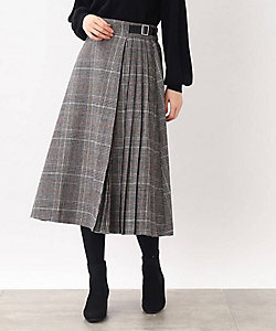 GROVE (Women)/グローブ 上品な大人スタイルが楽しめるダブルプリーツスカート（２００２１０４２１６）