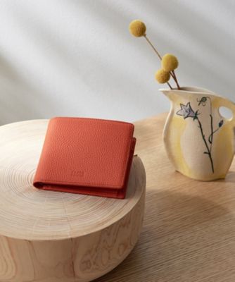 TAKEO KIKUCHI (Men)/タケオキクチ ソフトシュリンクレザー 二つ折り財布(2002107390) オレンジ068 財布・マネークリップ【三越伊勢丹/公式】