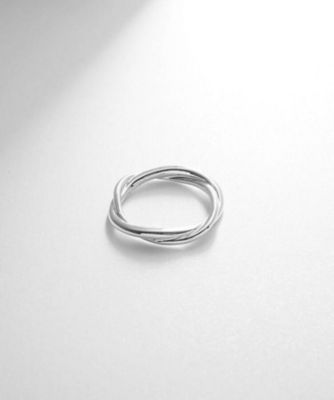 ＜COCOSHNIK (Women)＞シルバー　ダブルラインツイスト　リング（２００２１１２３７９）