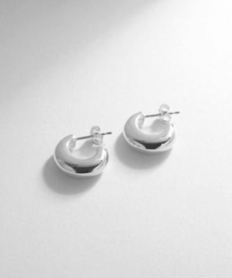 ＜COCOSHNIK (Women)＞シルバー　オーバル　フープピアス（２００２１１２３８０）
