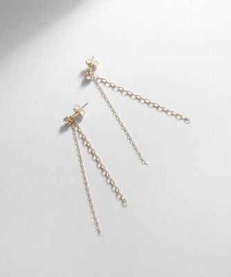 ＜COCOSHNIK (Women)＞Ｋ１０ダイヤモンド　グリームカットアズキ　スタッドピアス（２００２１１２５６５）