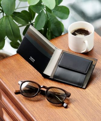 ＜TAKEO KIKUCHI (Men)＞アンティーク調レザー　２つ折り財布（２００２１２０３７７）