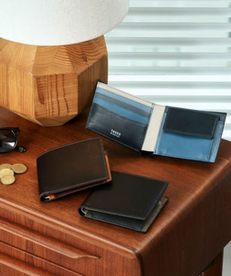 アンティーク調レザー 2つ折り財布（2002120377） | TAKEO