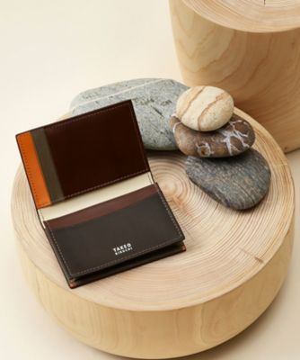 TAKEO KIKUCHI (Men)/タケオキクチ アンティーク調レザー 名刺入れ(2002120378) チャ543 【三越伊勢丹/公式】