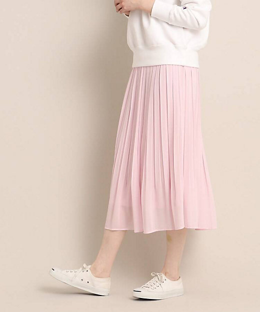 ＜三越伊勢丹/公式＞【SALE】裾消しプリーツスカート ピンク070 ロングスカート