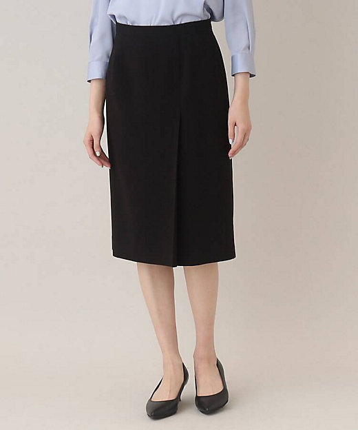 【SALE】ストレッチ デザインスカート クロ619 ひざ丈スカート