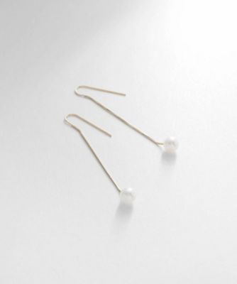＜COCOSHNIK (Women)＞Ｋ１８パール　コンパクトチェーン　フックピアス（２００２１２６９６７）