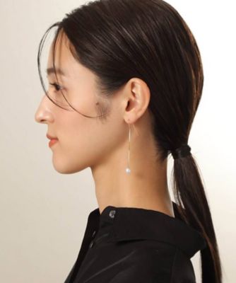 Ｋ１８パール　コンパクトチェーン　フックピアス（２００２１２６９６７）