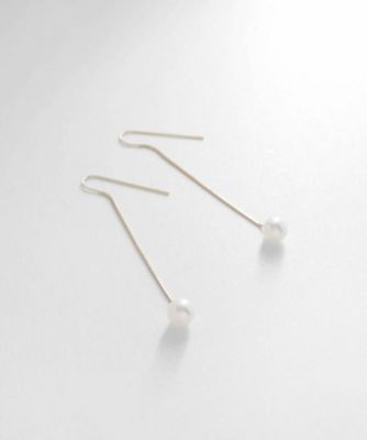 ＜COCOSHNIK (Women)＞Ｋ１０パール　コンパクトチェーン　フックピアス（２００２１２６９６８）