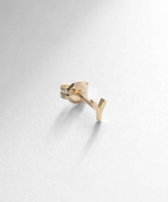 ＜COCOSHNIK (Women)＞【ＷＥＢ限定】Ｋ１０イニシャルＹ　スタッドピアス（片耳用）（２００２１２８９７７）