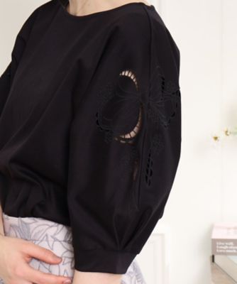 【新色追加！ＵＶ／接触冷感／マシンウォッシャブル】エンブロカット刺繍ドルマンカットソー（２００２１３２８７９）