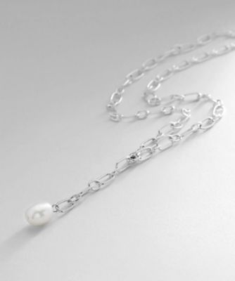 ＜COCOHNIK ONKITSCH (Women)＞シルバー　淡水バロックパール　２ＷＡＹドロップ　ネックレス（２００２１３８６１０）