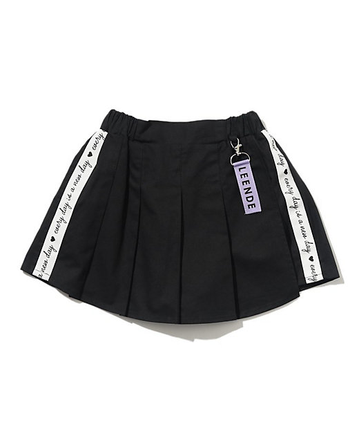 【SALE】サイドロゴプリーツスカパン クロ019 スカート